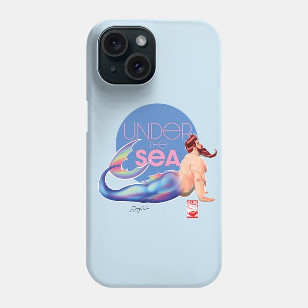 merman bear Phone Case by JayGeeArt