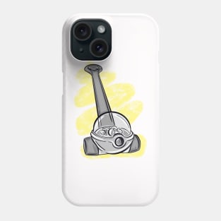 Black And White Corn Popper With Yellow Splash Phone Case