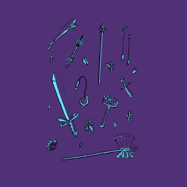 Crystal Weapons by themanyartsofknight