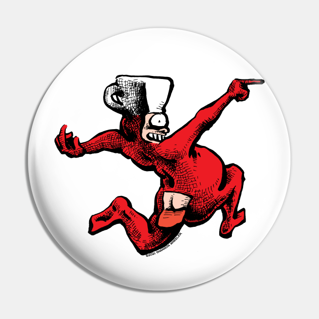 Too Much Coffee Man Shannon Wheeler Pin Teepublic