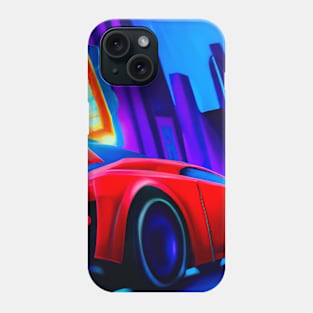 Sports car in Big City Phone Case