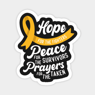 Hope, Peace and Prayers - Supporting Childhood Cancer Magnet