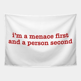 Menace First Person Second Unisex Sweatshirt or Tapestry