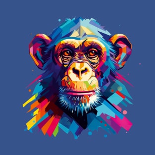 Chimpanzee in Bright Colours T-Shirt