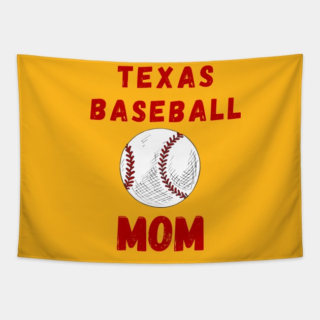 Texas Baseball Mom Tapestry by TeesByTay