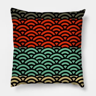 Retro Japanese Clouds Pattern RE:COLOR 06 Pillow