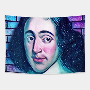 Baruch Spinoza Snowy Portrait | Baruch Spinoza Artwork 12 Tapestry