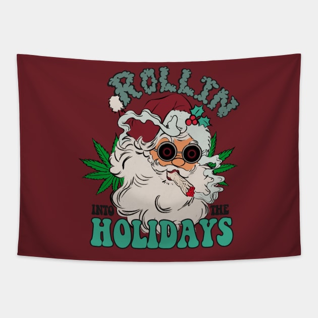 Rollin into the Holidays Tapestry by piksimp