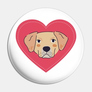 My Labrador is my Valentine Pin