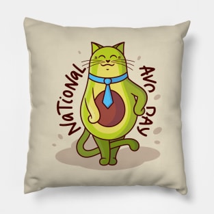 National avo day cat Pillow