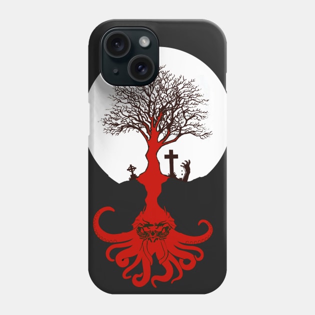 Cthulhu Is Everywhere- Ancient Lovecraft Mythos Tree Phone Case by IceTees