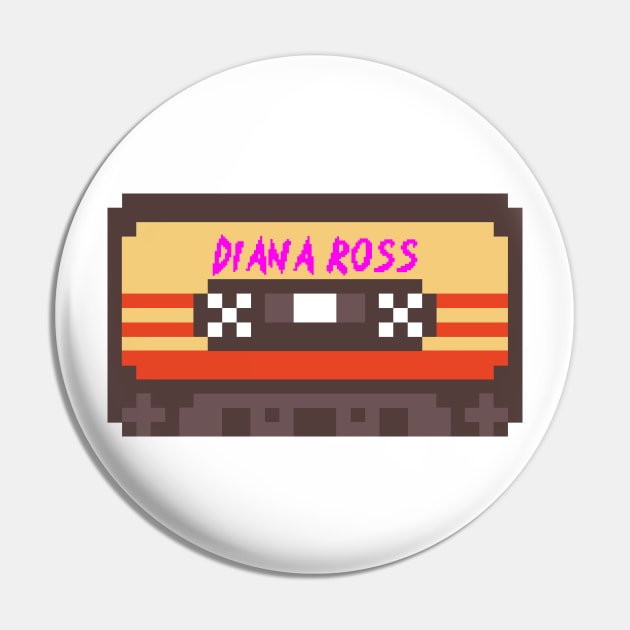 Diana Ross 8bit cassette Pin by terilittleberids