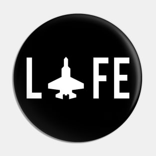 Life with Jet Military Design Pin