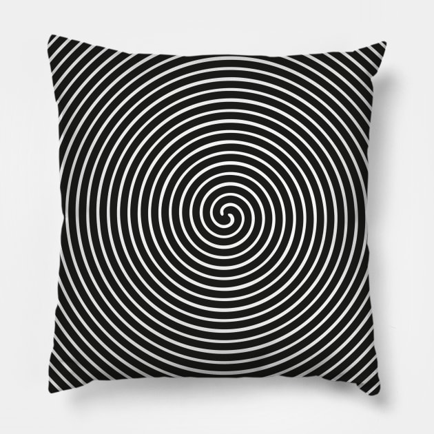 Hypnotic Spiral Pillow by artpirate