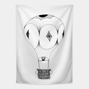 Line Drawing Hot Air Balloon Tapestry