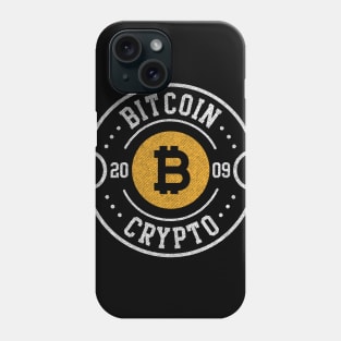 Funny Bitcoin logo Crypto 2009 currency traders gifts Phone Case