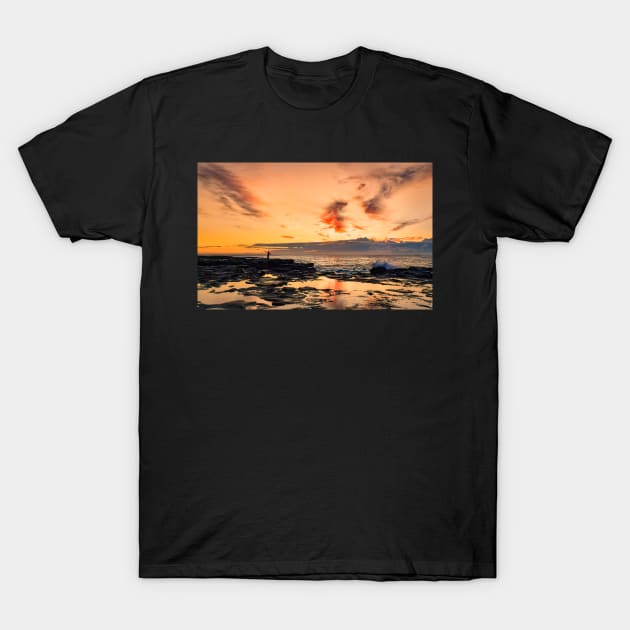 Dawn Fishman on Redhead Rocks - Fishing - T-Shirt