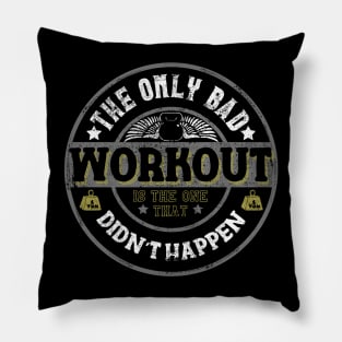 Logo don't skip workout Pillow