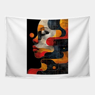 Abstract illustration of a woman's face Tapestry