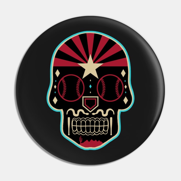 Arizona Sugar Skull Pin by StickyHenderson