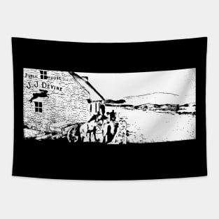 JJ Devine Pub Scene Tapestry