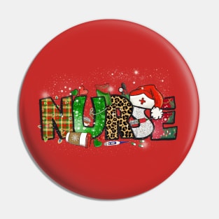 Nurse Christmas Design Pin