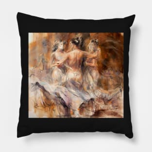 Three graceful girls Pillow