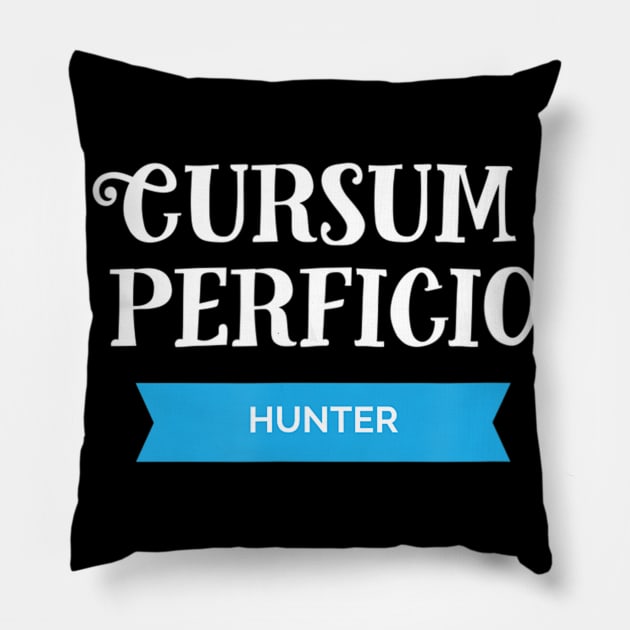 Scottish Clan Hunter Name Motto Pillow by frostelsinger