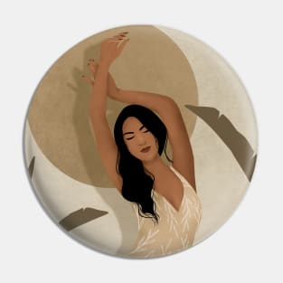 Modern Dancing Woman Pin