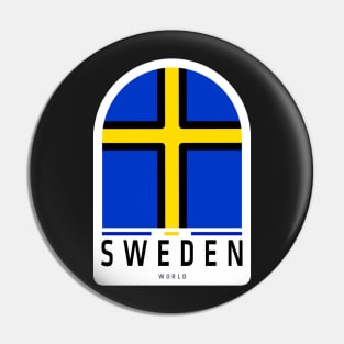 Sweden Flag Sticker, For Sweden Lovers Pin