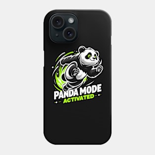 "Panda Power: Ready for Action" Phone Case