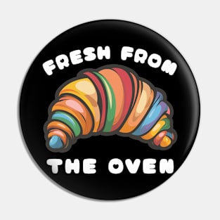 Colorful Croissant Pin