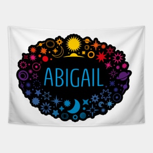 Abigail name surrounded by space Tapestry