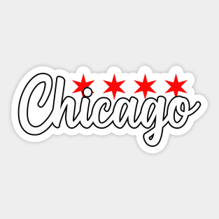 Chicago - Black Sticker for Sale by daynamichelle