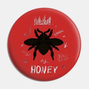 Queen honey bee Pin