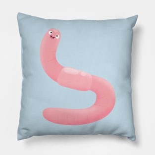 Cute worm farm vermiculture cartoon Pillow