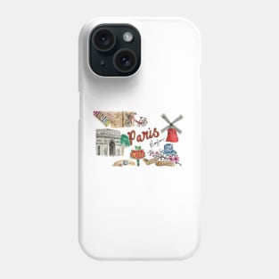 Paris illustrations Phone Case