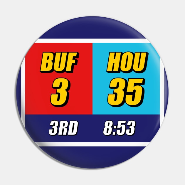 Buffalo vs. Houston • The Comeback Game Pin by Carl Cordes