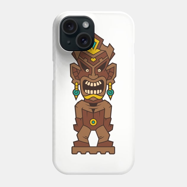 Funny Tribal Tiki Head Phone Case by allovervintage