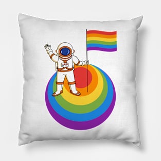 Gay Pride Planet Astronaut Pillow