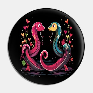 Eel Couple Valentine Pin