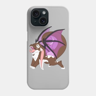 Happy yawning bunny dragon brown with spots Phone Case