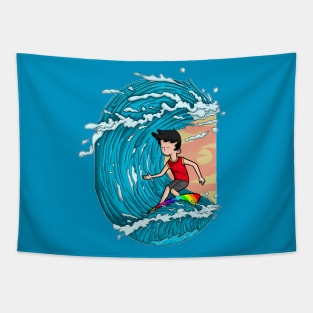 Relaxing surfing Tapestry