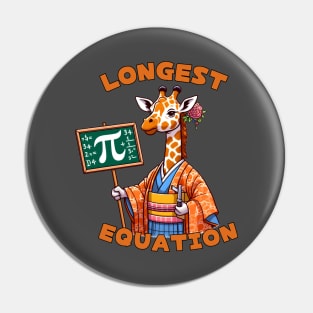 Pi day giraffe Pin