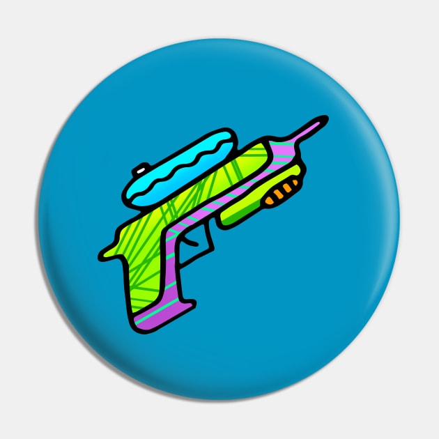 Retro Water Pistol Drawing Pin by VANDERVISUALS