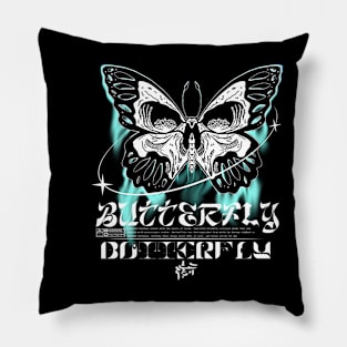 skull butterfly Pillow