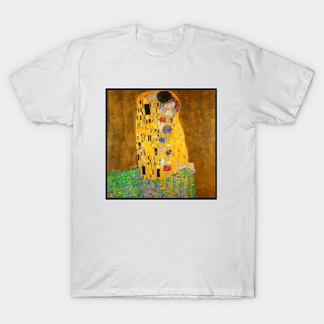 Gustav Klimt kiss Famous art Gustav Klimt The Kiss - T-Shirt | TeePublic