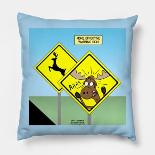 A More Effective Deer or Moose Crossing Sign Pillow