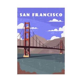 San Francisco, California, USA.Retro travel poster T-Shirt