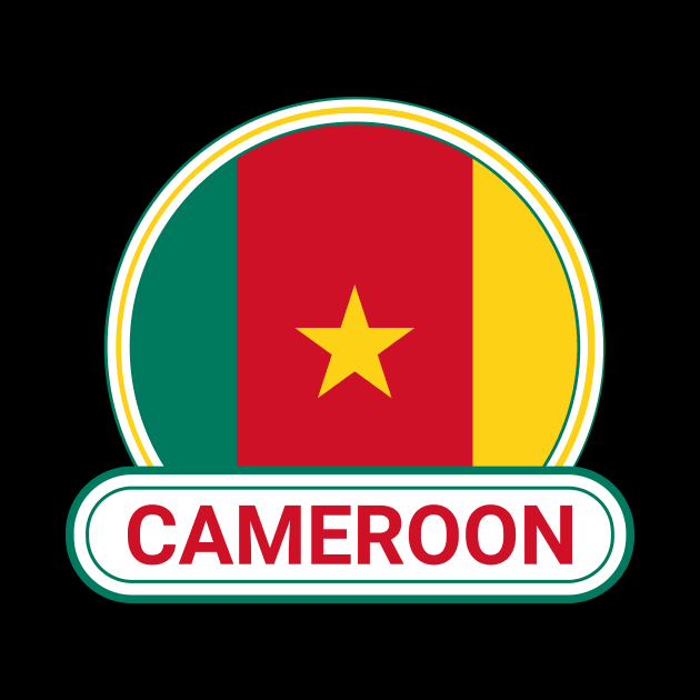 Cameroon Country Badge - Cameroon Flag by Yesteeyear